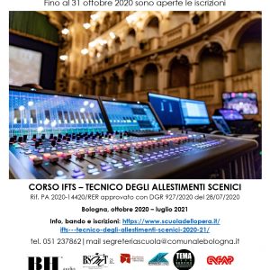 IFTS – Tecnico degli allestimenti scenici 2020/21