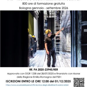 IFTS – Tecnico degli Allestimenti Scenici 2026